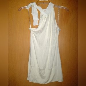 Guess White Side Tie Halter Top Size Medium